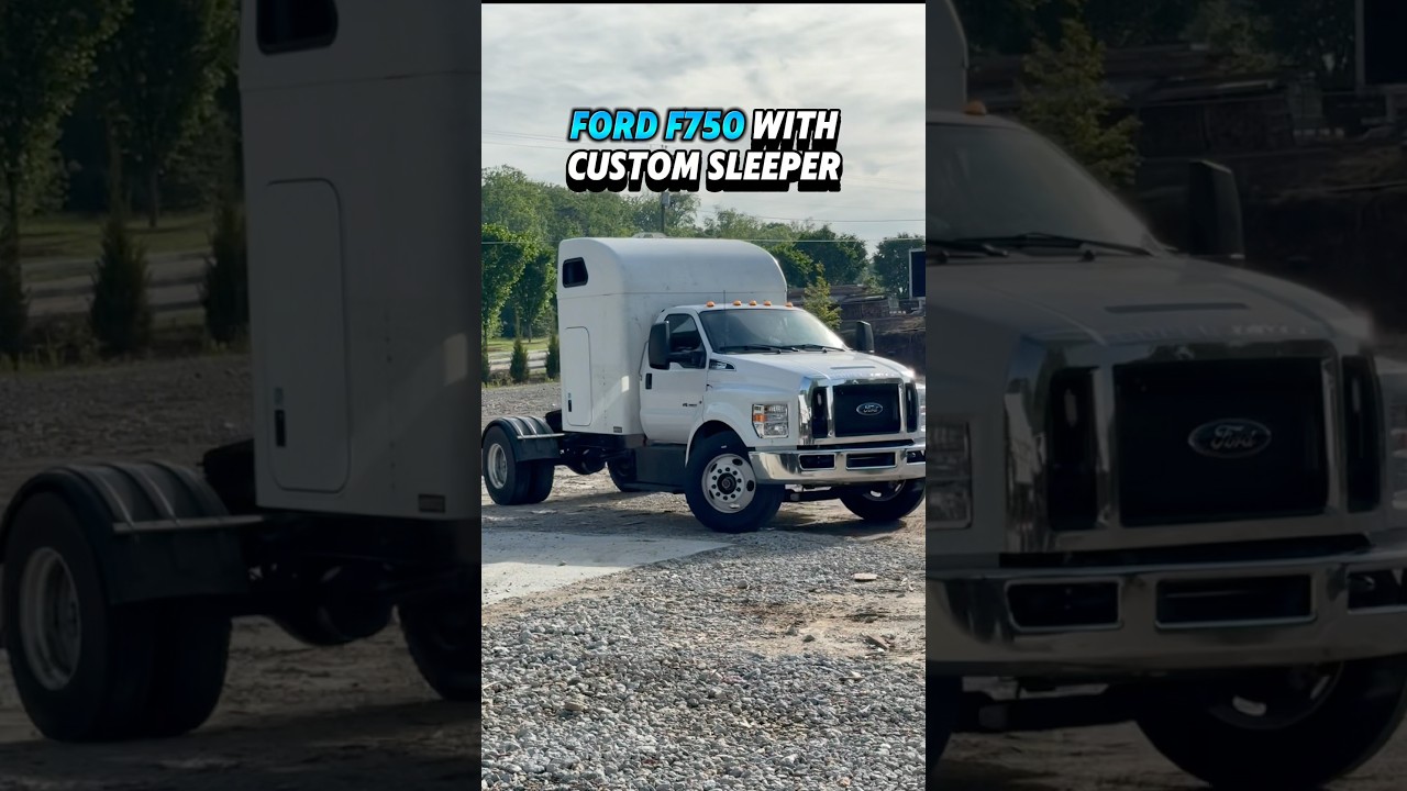 How do you like Ford F750 with a custom semi truck sleeper.