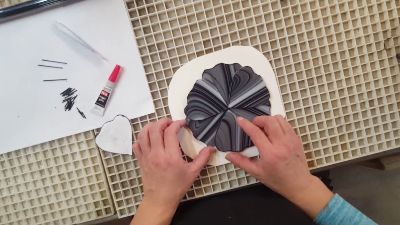 Easy Fused Glass Flower Stake demonstration