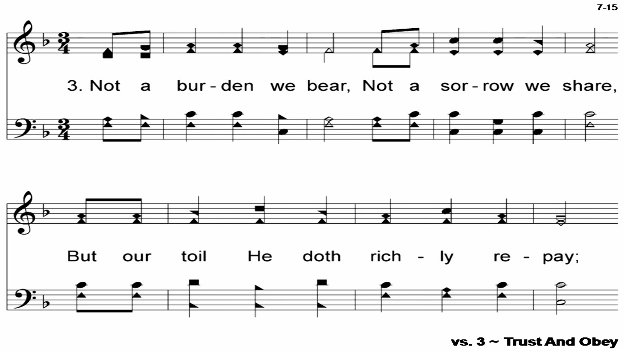 Trust And Obey - A Cappella Hymn