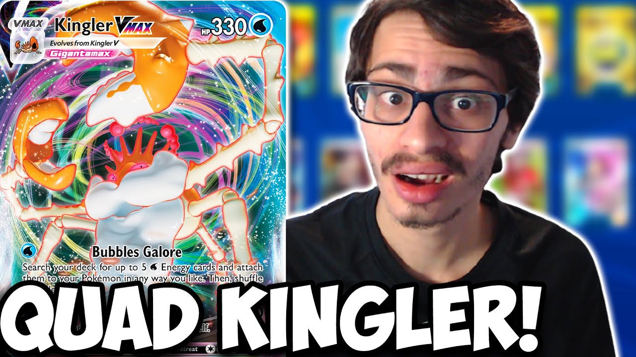 The RETURN Of QUAD Decks! QUAD Kingler VMAX Deck! Bubbles Galore Is Busted PTCGO