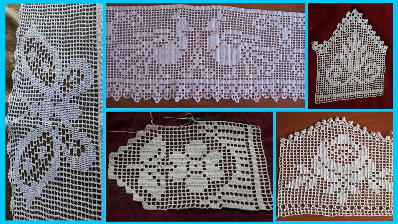 Fillet crochet floral designer lace #crochet #knitting #crochetlace #handmade #crochetlace 