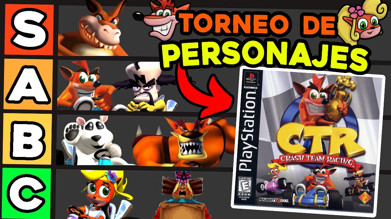 Clasifiqué TODOS los PERSONAJES de Crash Team Racing