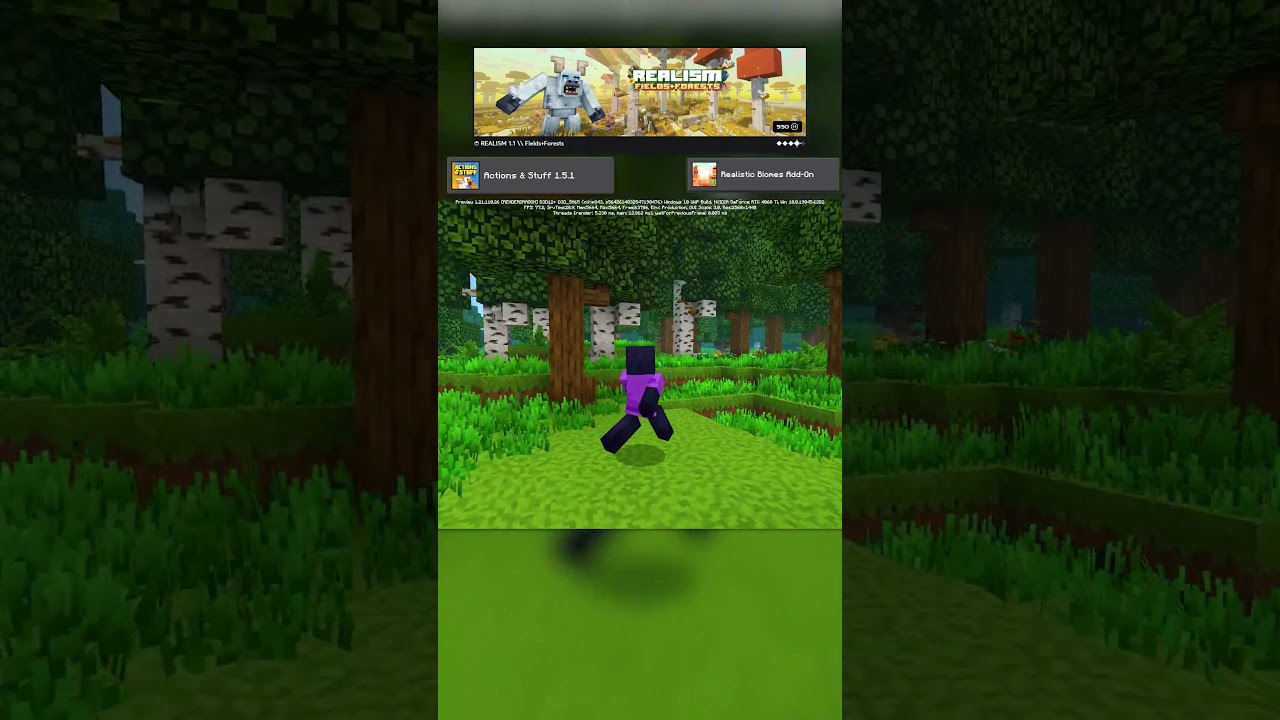 Minecraft Bedrock BEST ADD-ONS: REALISM + Actions & Stuff + Realistic  Biomes #shorts