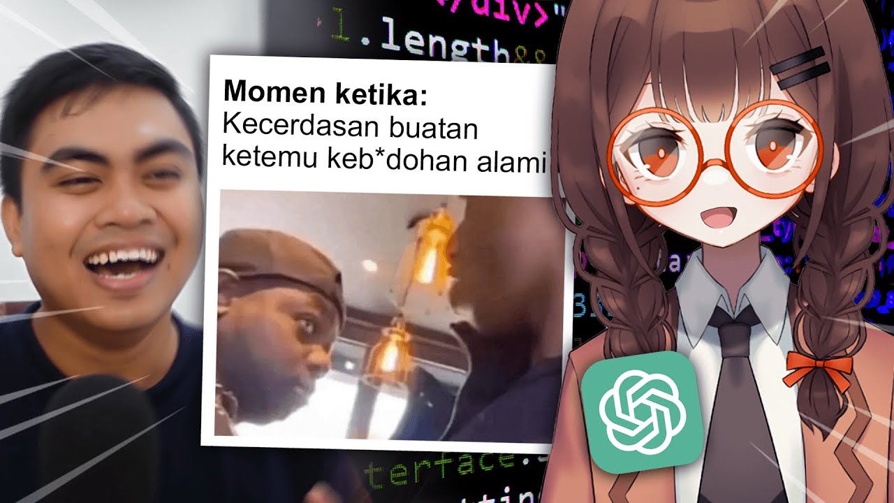 Aku melatih robot AI Vtuber untuk reaction meme sains 🧠😂 (ft. @MarieChanAI)
