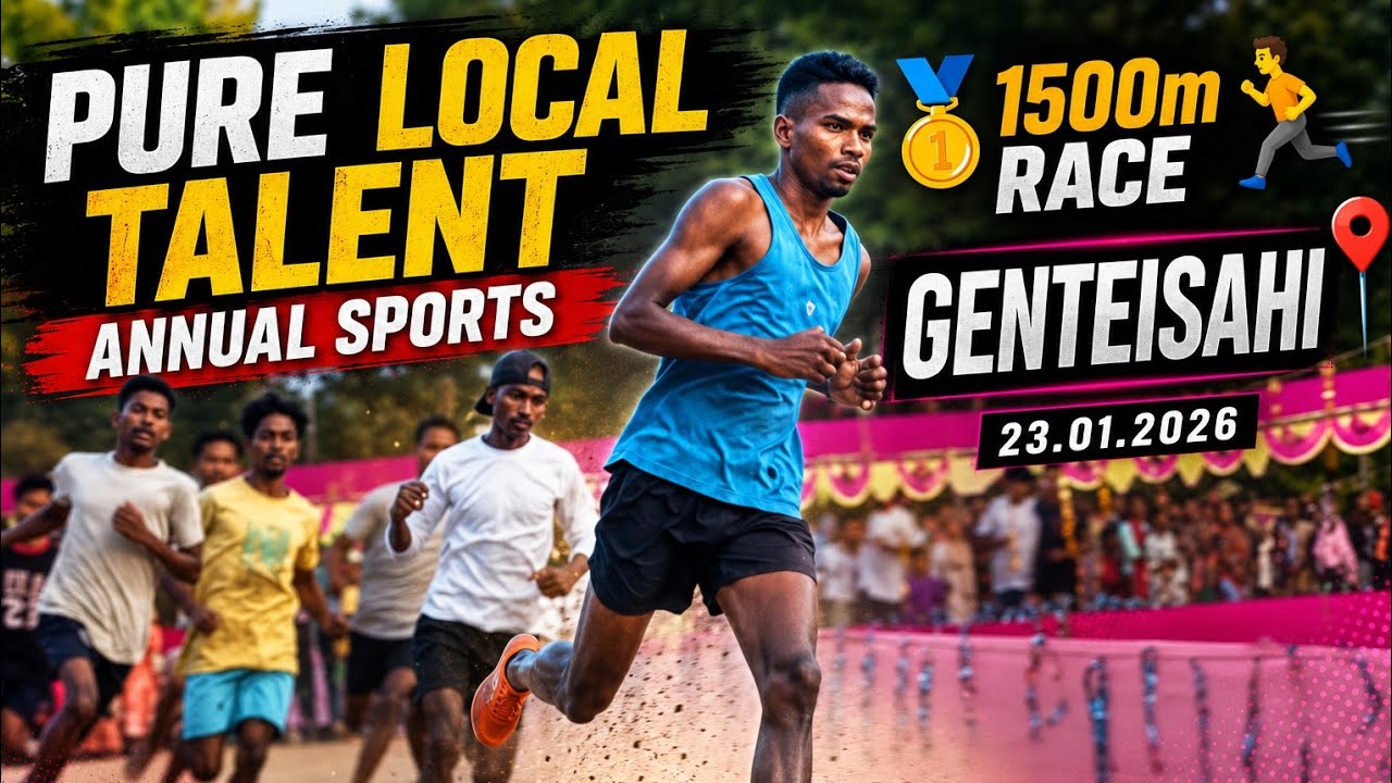 Pure Local Talent 🥇1500m Race🏃ll Annual Sports Genteisahi📍2026.#running#gym #1600mtrruning#armylover