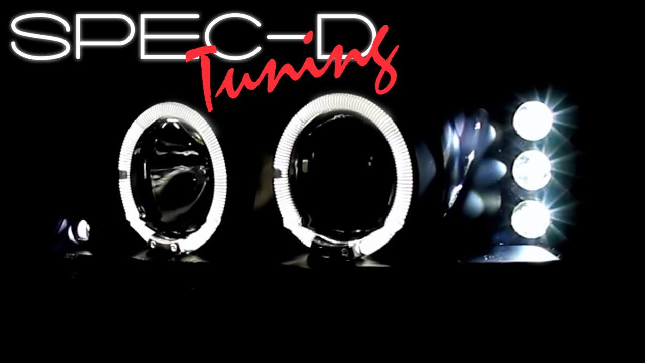 SPECDTUNING DEMO VIDEO: 1994-1997 HONDA ACCORD LED HALO PROJECTOR HEADLIGHTS