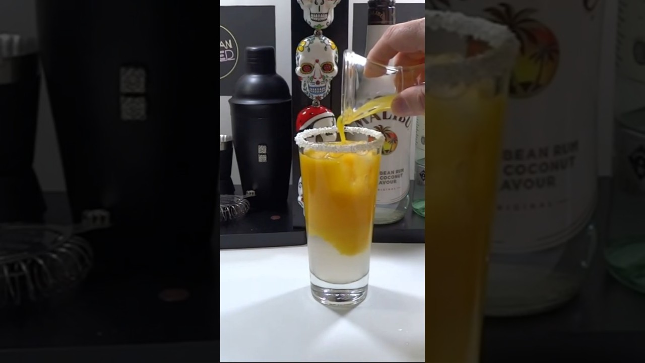 Cocktail Mango Mix 🥭 #short Bebidas con Ron