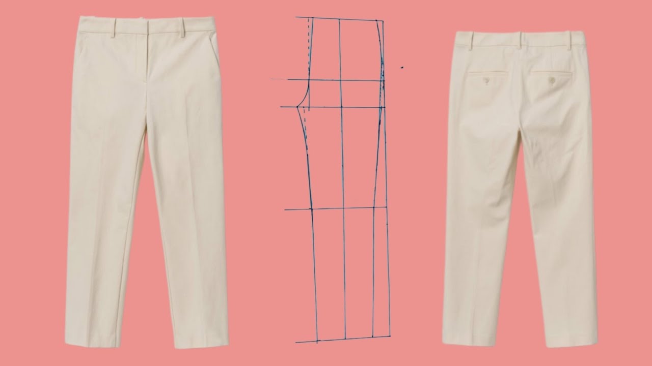 편안한 슬림 스트레이트 바지 패턴 만들기/Create a comfortable slim straight pants pattern