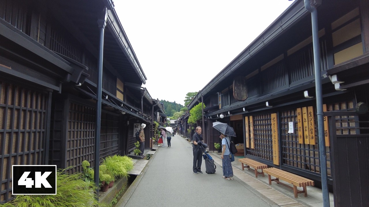 Takayama Old Town (Sanmachi Suji), Japan 4K | Quiet Walking Tour, Edo-Period Streets