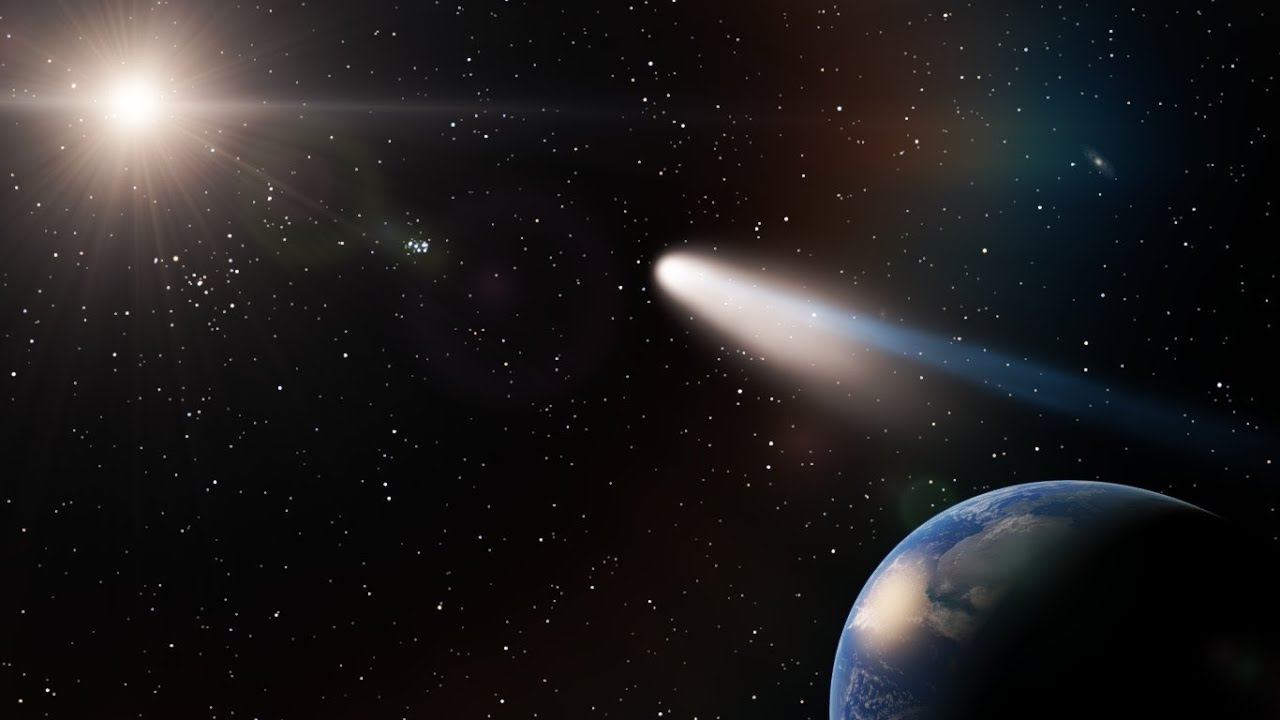 Space Engine simulation - Halley's Comet above Hong Kong in 2061