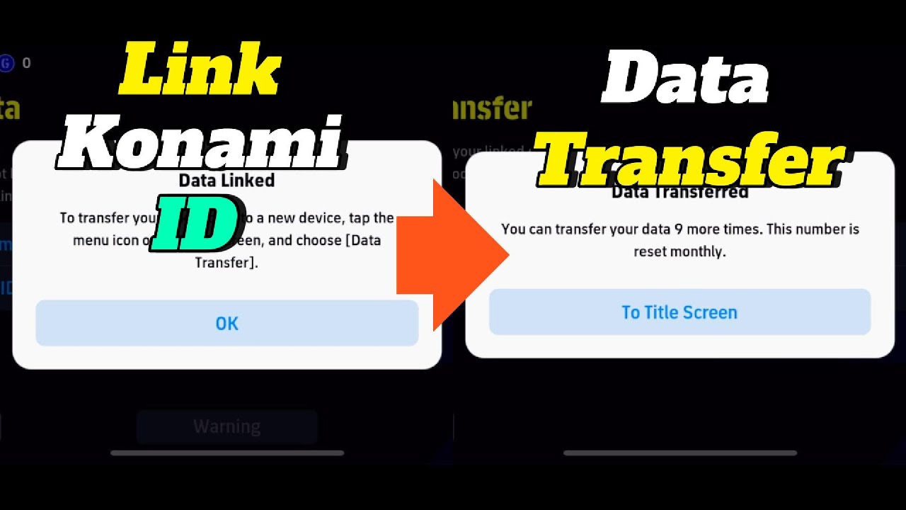 Как создать и связать KONAMI ID и перенести данные в eFootball 2025 (Android/IOS)