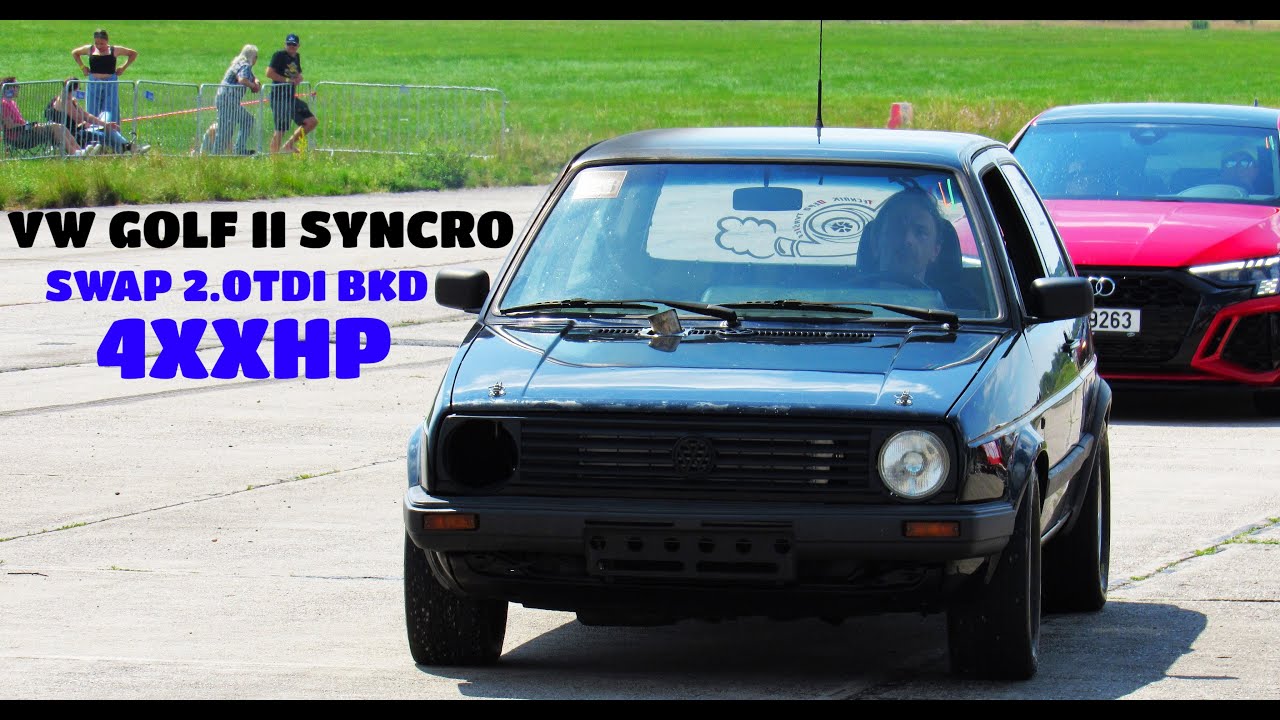 VW GOLF MK2 SYNCRO 4xxHP @ SWAP 2.0 TDI BKD @ BIG TURBO JOHN DEERE ETC..DIESELPOWER @ DRAG RACING