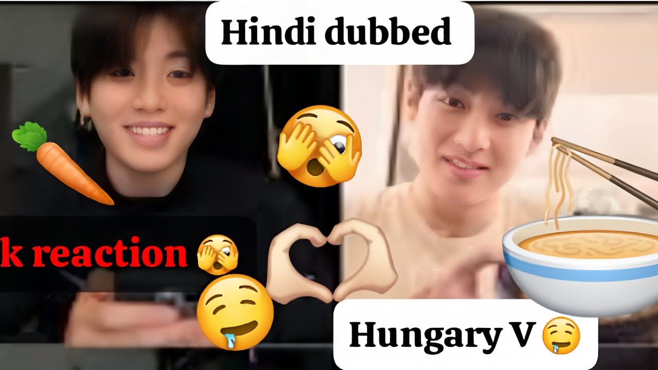 BTS Jungkook with V live||Hindi dubbed||ignore|| funny moment ||hungry||#btsmember #hindidubbed