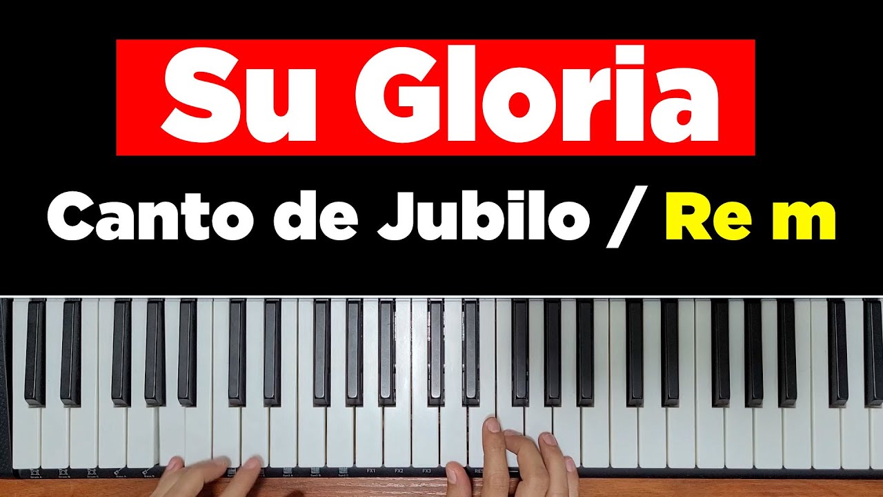Cómo tocar en piano Su Gloria Cubrió los Cielos con acordes básicos en piano