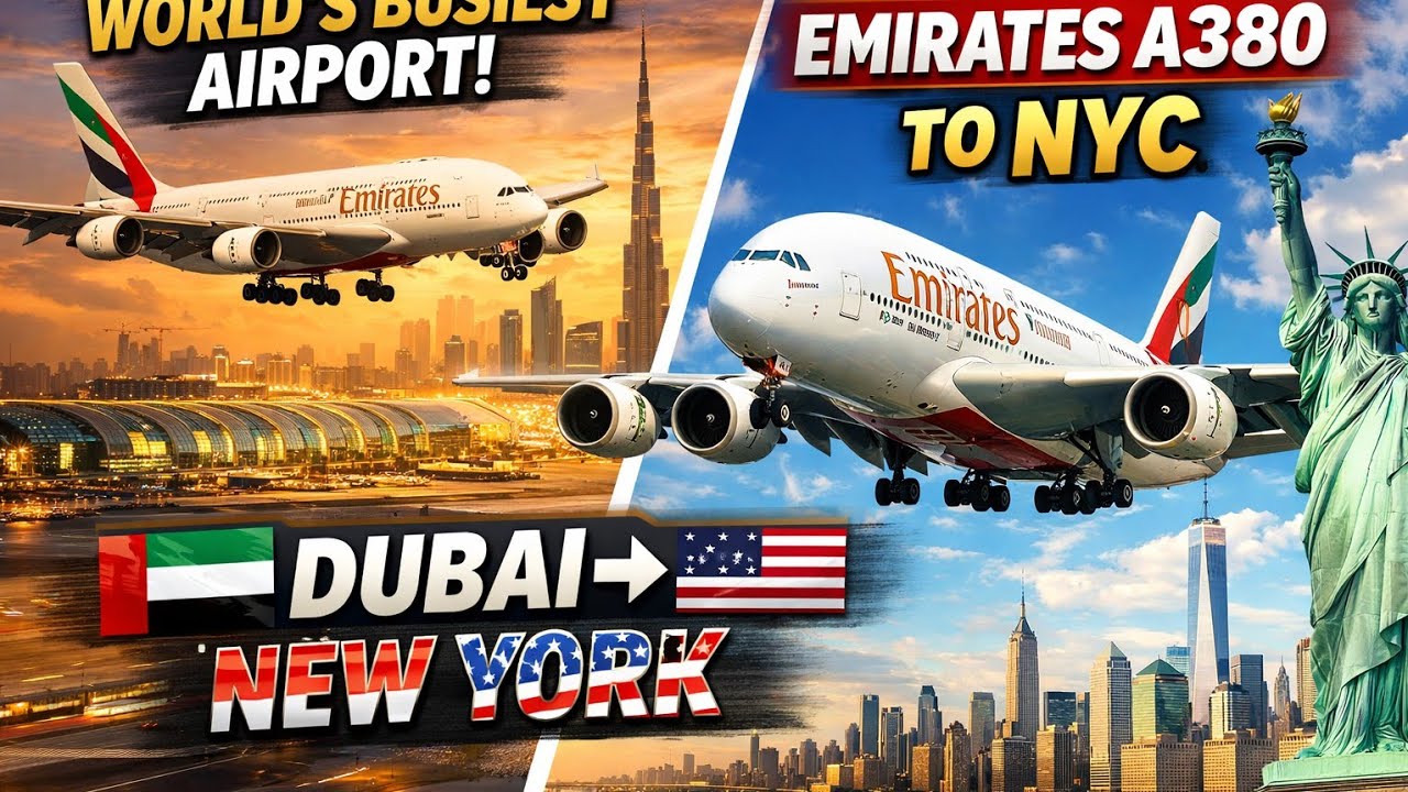Самый загруженный аэропорт мира ✈️ Аэропорт Дубая и рейс Emirates A380 в Нью-Йорк | Из Дубая в Нь...