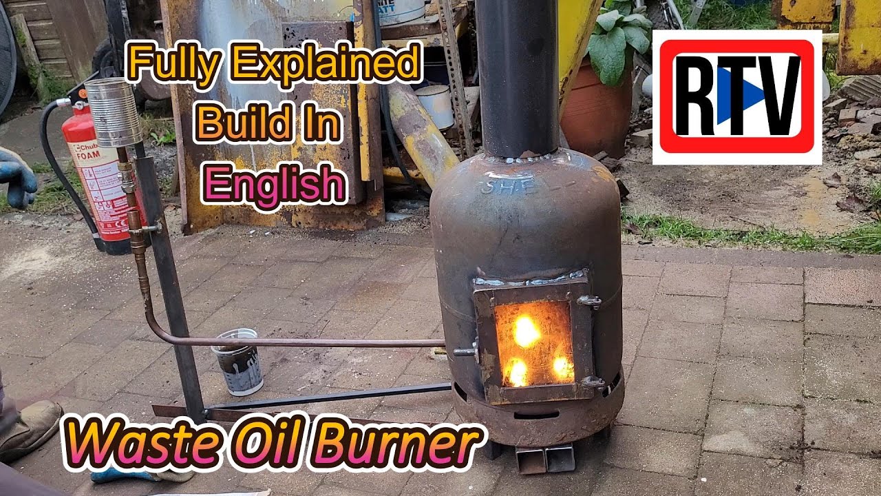Waste oil burner. Gravity fed system