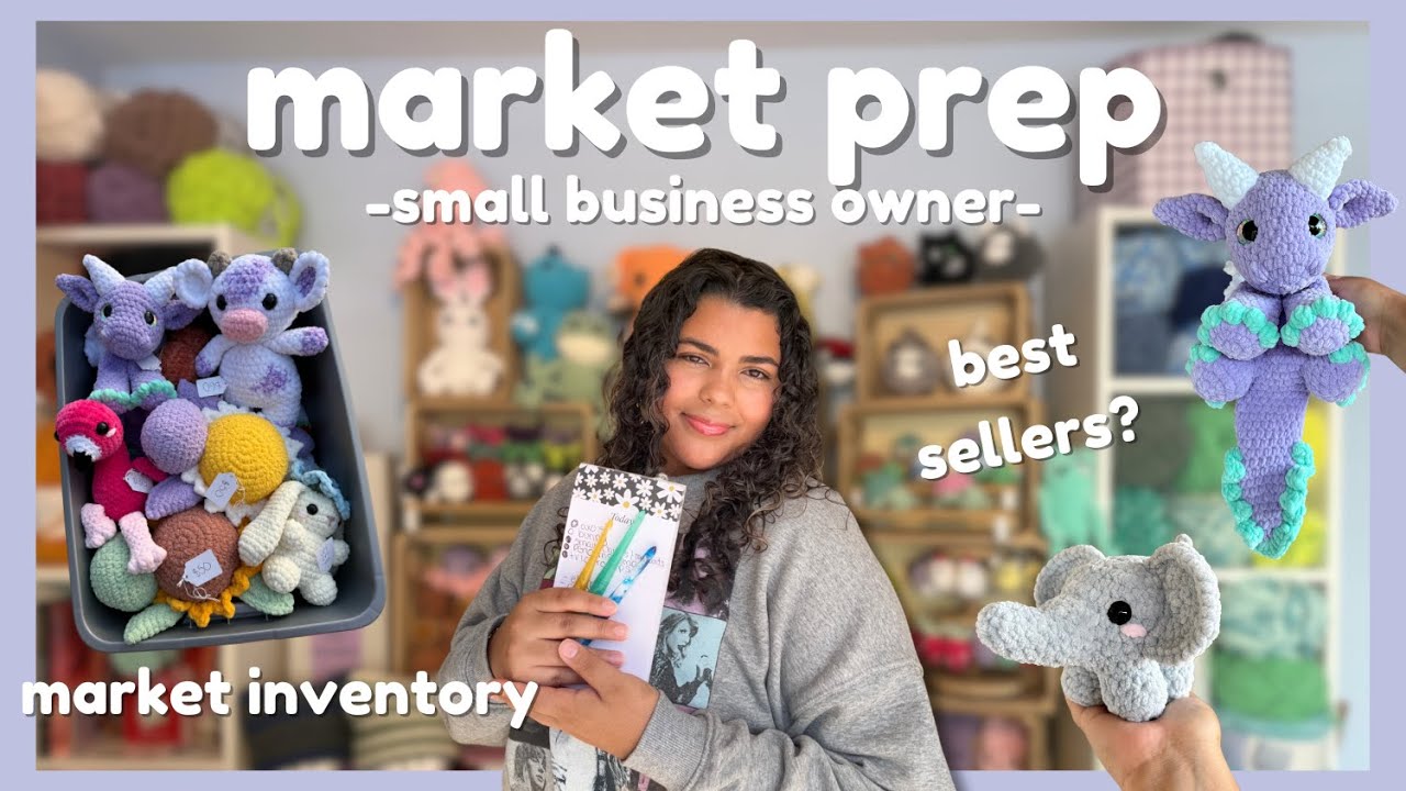 Week of Market Prep 🧶 Market Inventory 📝 Best sellers ✨ Custom Orders 🦦