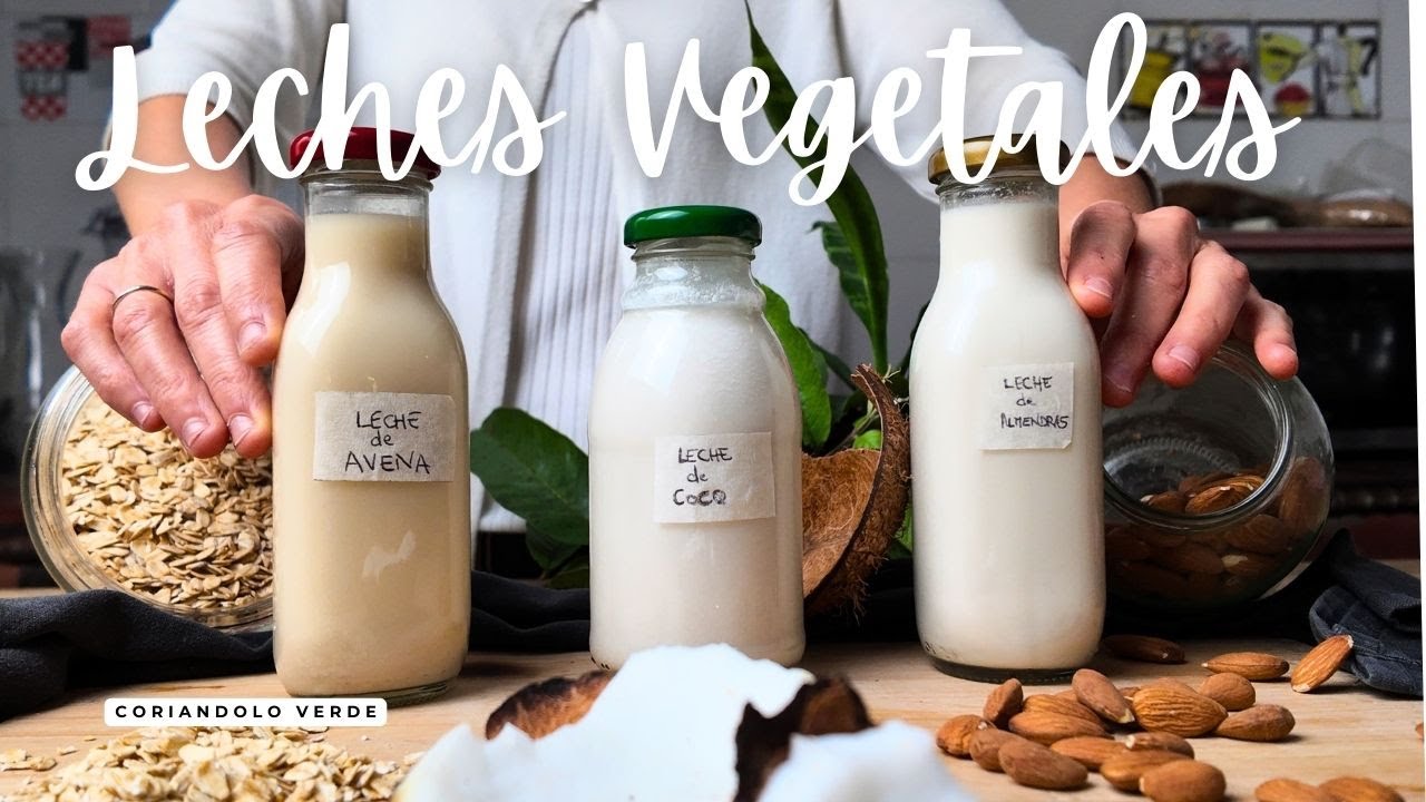 Leches Vegetales en MINUTOS Sin Remojo ¡Avena Coco y Almendras!