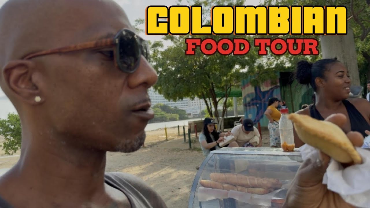 Colombian food tour , street food ,restaurant , clock tower