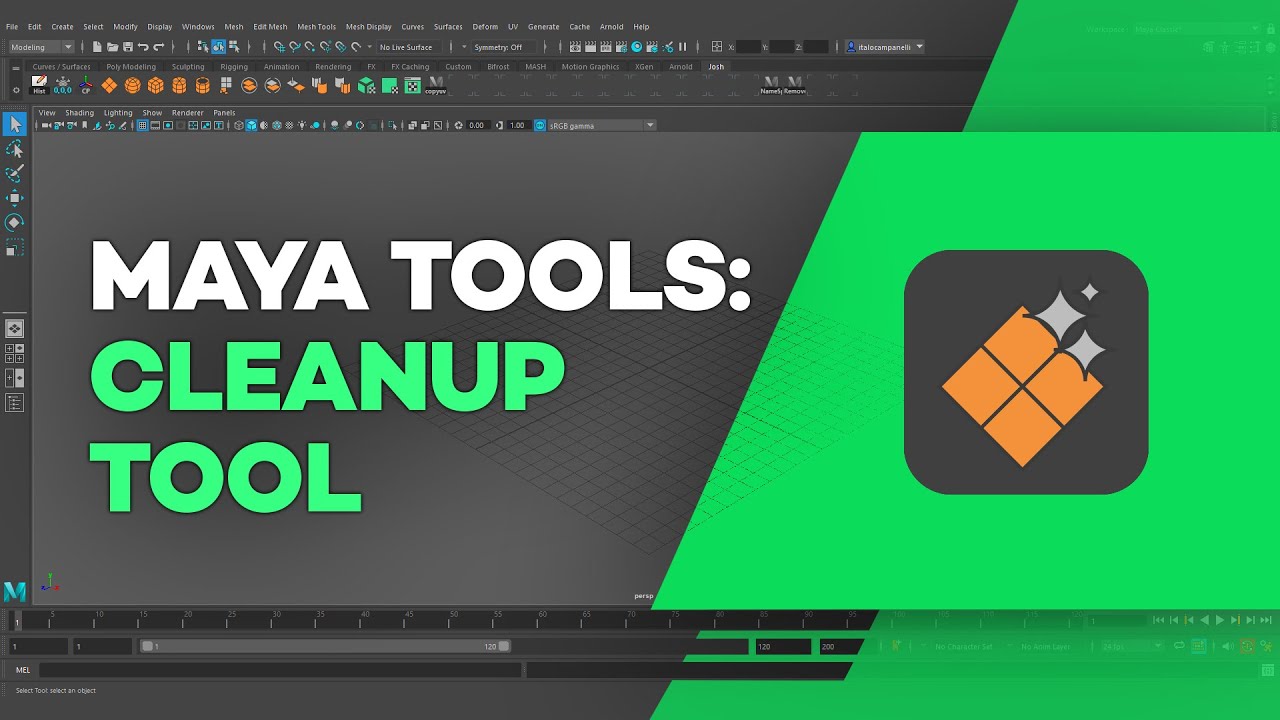 Инструмент очистки сетки Maya