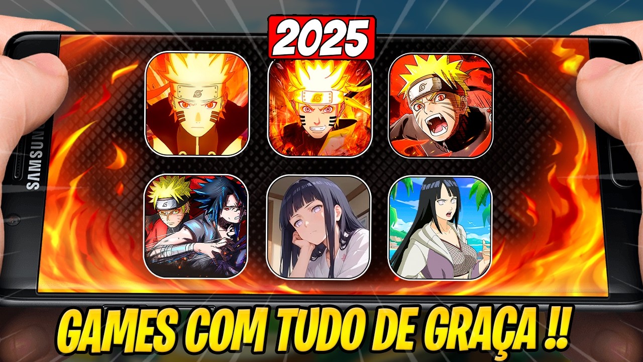 TOP 5 MELHORES GAMES DE NARUTO MOBILE com RECARGAS DE GRA&Ccedil;A da X7GAME!🔥