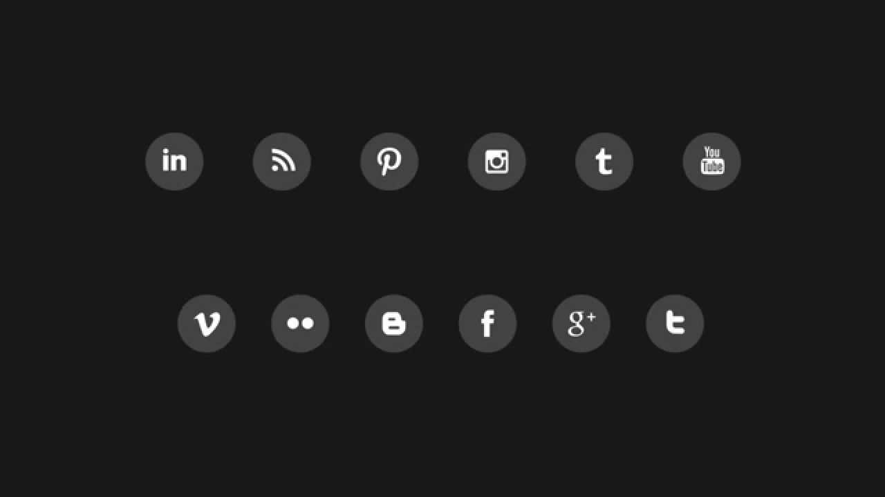 Free Social Media Animated Icons - After Effects Project