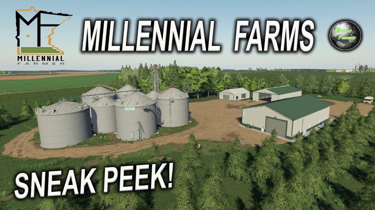“MILLENNIAL FARMS“ SNEAK PEEK / UPCOMING MOD MAP Farming Simulator 19  on PC FS19