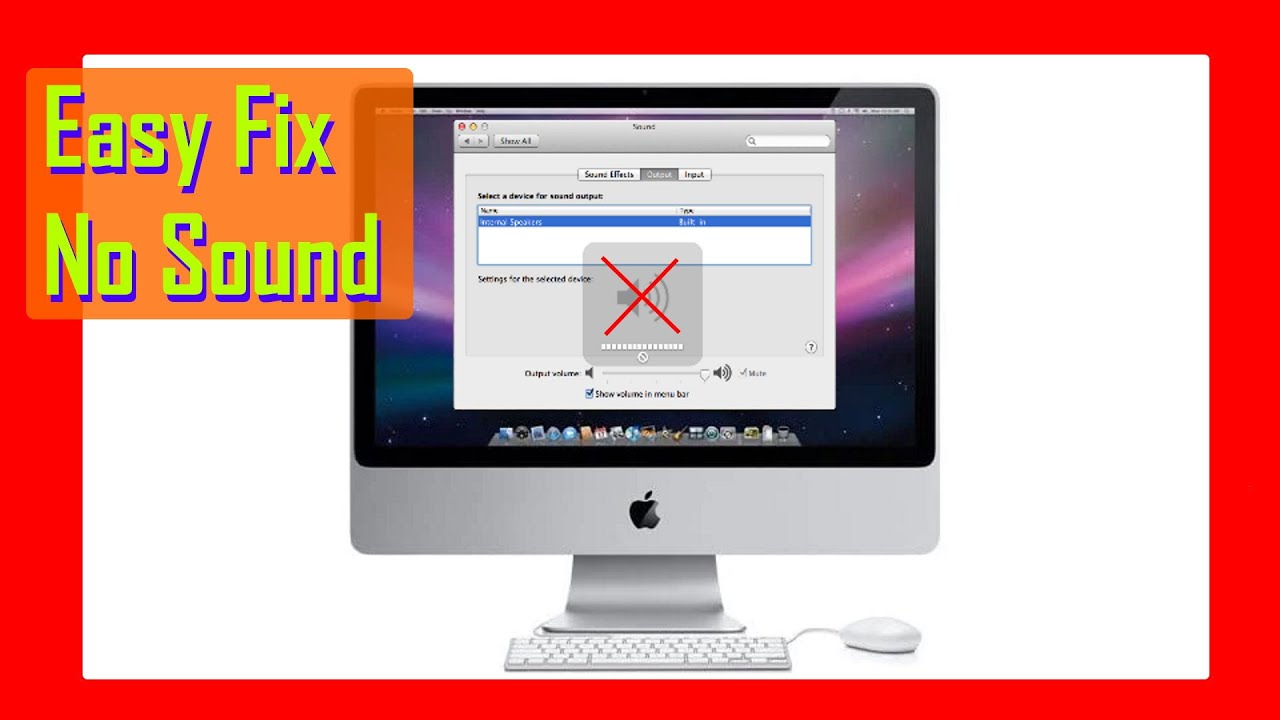 ЛЕГКОЕ ИСПРАВЛЕНИЕ — Нет звука на внутренних динамиках iMac