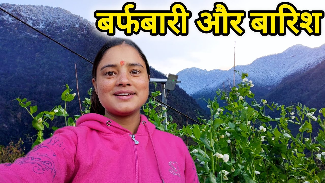 पहाड़ों में बर्फबारी और बारिश।। Pahadi Lifestyle Vlog || Kedarghati || Kareenavlogs11|| 