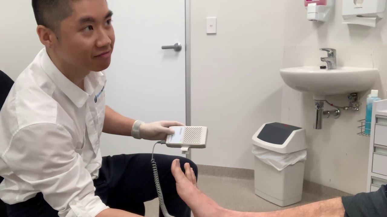 How does a podiatrist check your feet when you have diabetes?