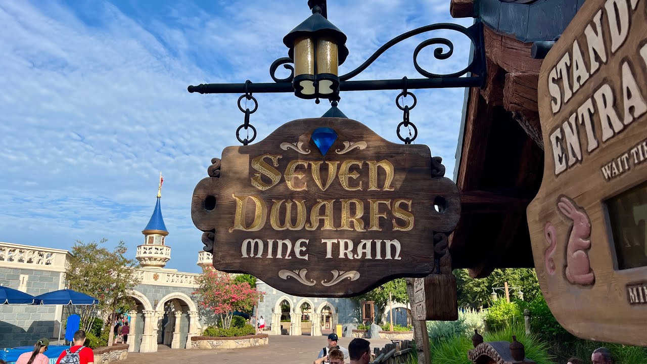Riding Seven Dwarfs Mine Train Ride at Magic Kingdom | Full Queue Line, POV, and Wait Times