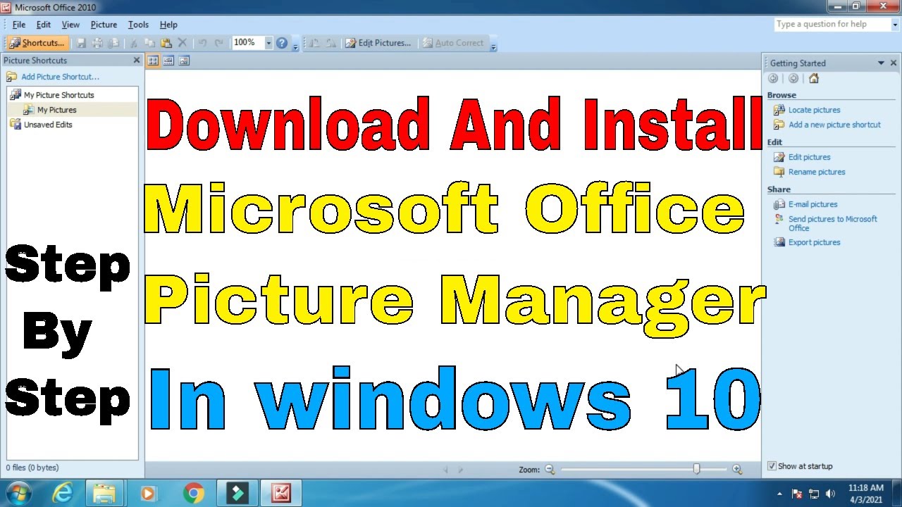 install Microsoft Office Picture Manager in windows 10 . Step By Step 2023.