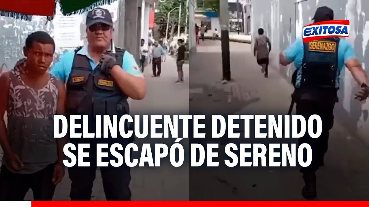 🔴🔵¡Insólito! Delincuente detenido se escapó de sereno en un descuido por tomarse una foto