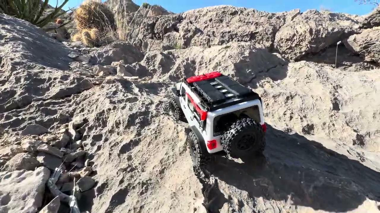 Axial Scx30 Jeep Rubicon having a great time outdoors in natural terrain#rccrawl #axial #scx30 
