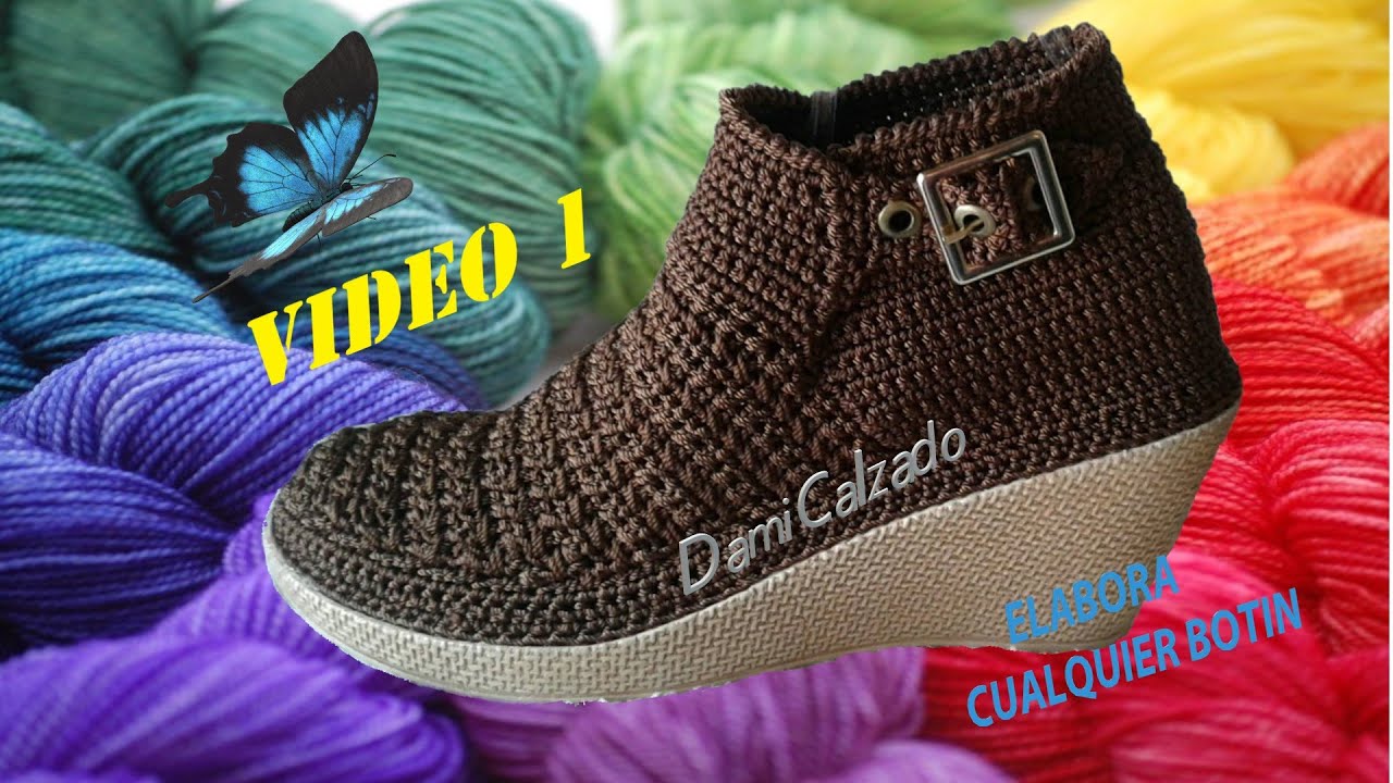 🦄💞1 Botin CROCHET Mod. MAYELA  incio para 