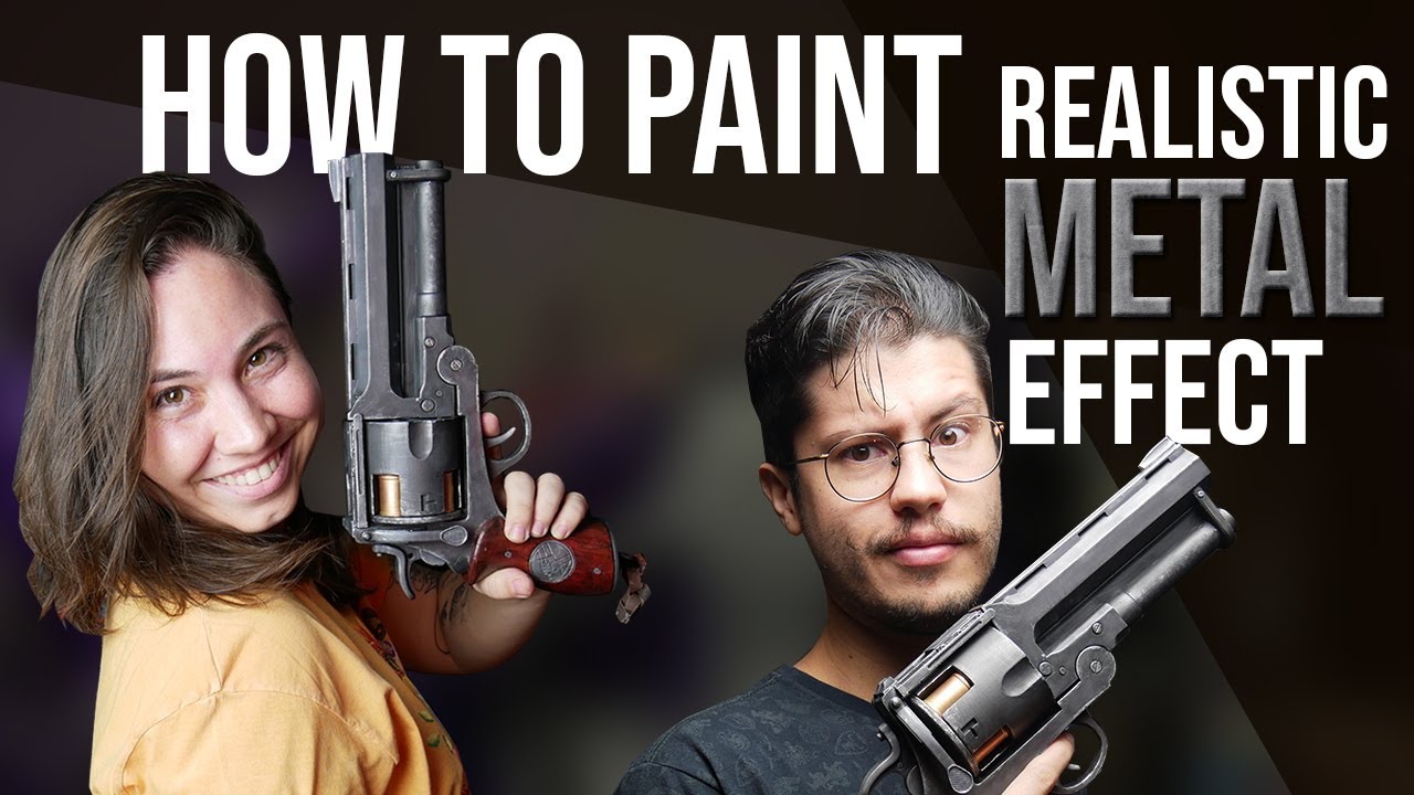 How to paint realistic metal effect (creating a movie prop)
