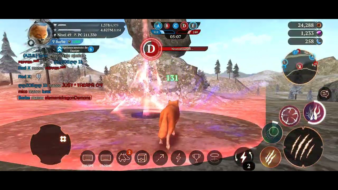 Jogando dominação em The Wolf.