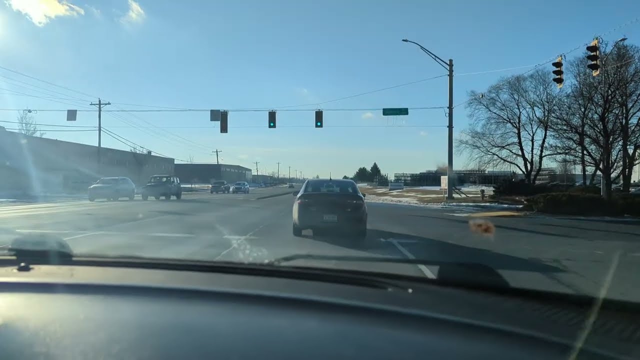 February 2026 driving through Fort Wayne IN & a busy highway