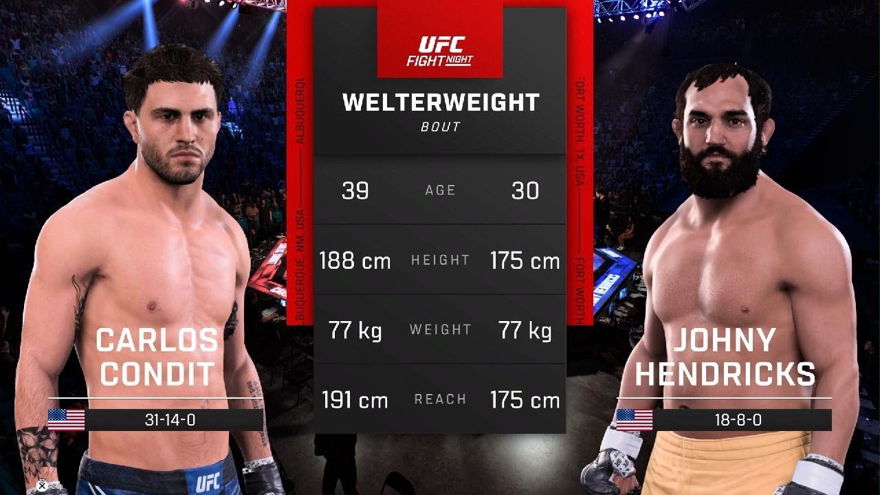 UFC 158 REVIVAL - Carlos Condit 🆚 Johny Hendricks ( Simulation on PS5🥊UFC5 )