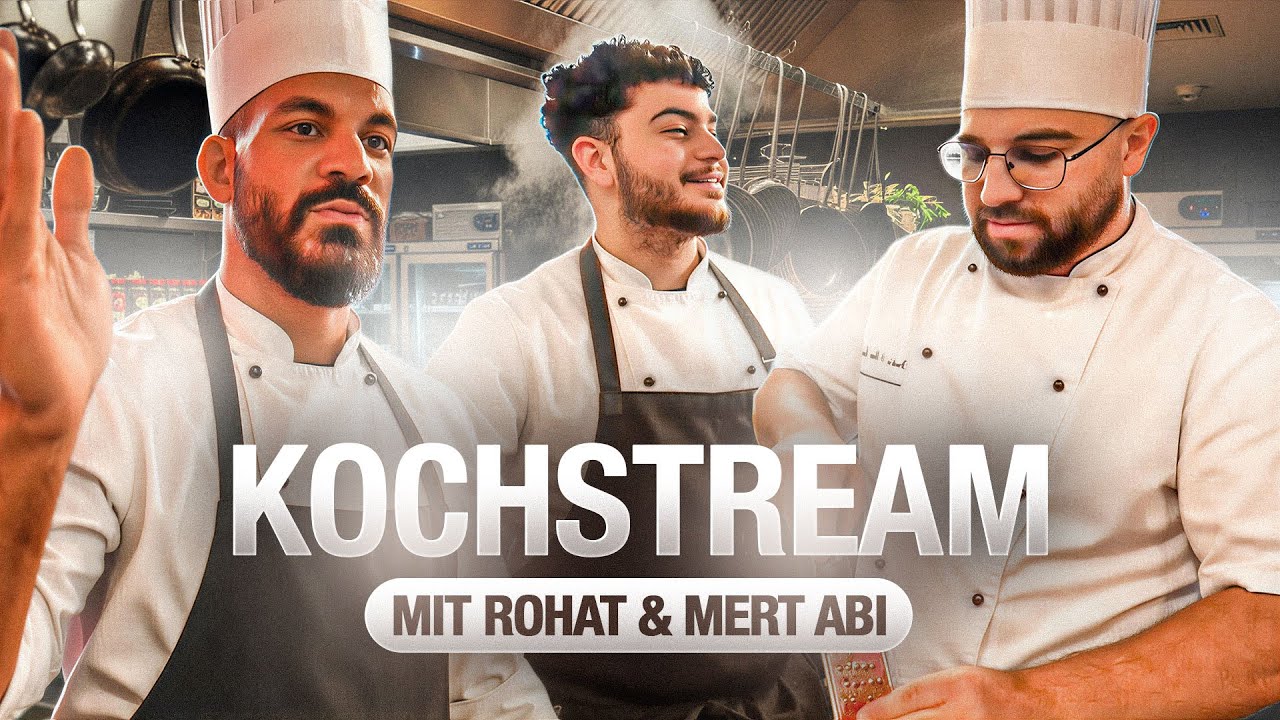3 AUSLÄNDER KOCHEN ZUSAMMEN 🤣 Kochstream + Talk mit MertAbi & Rohat