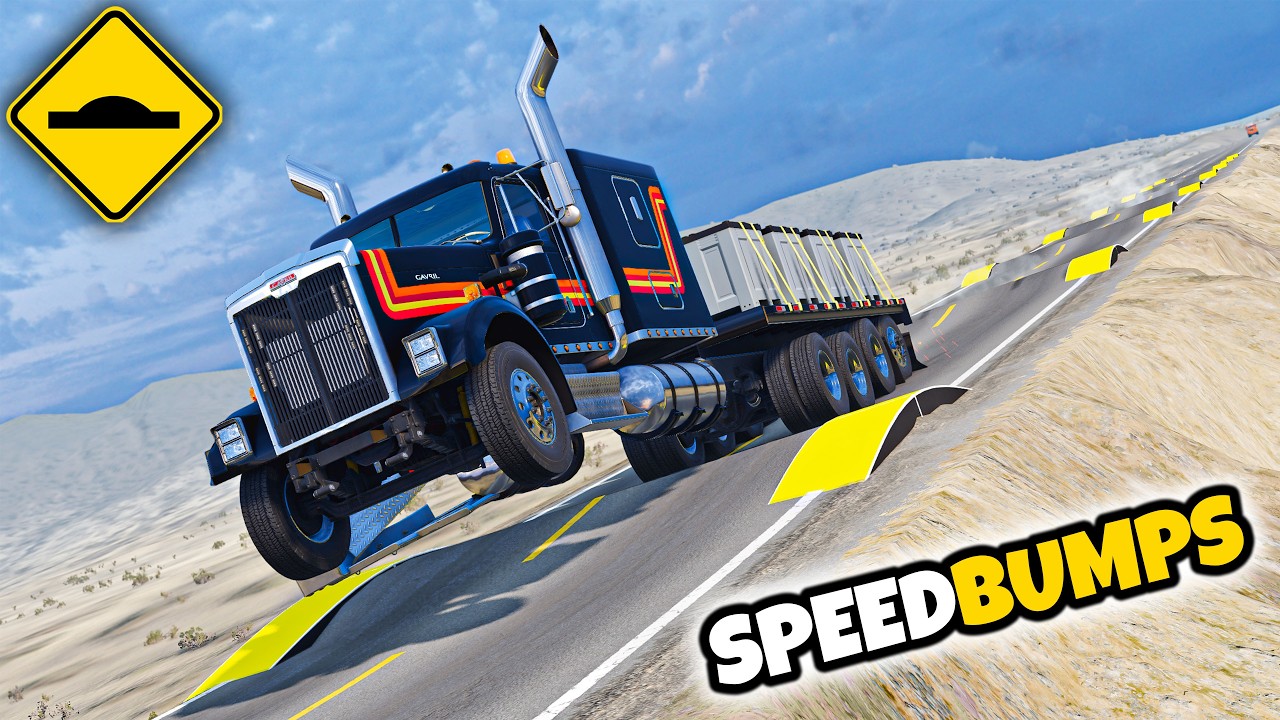 Cars vs Extreme Speed Bumps – Impossible Speed Bumps Challenge | BeamNG.drive