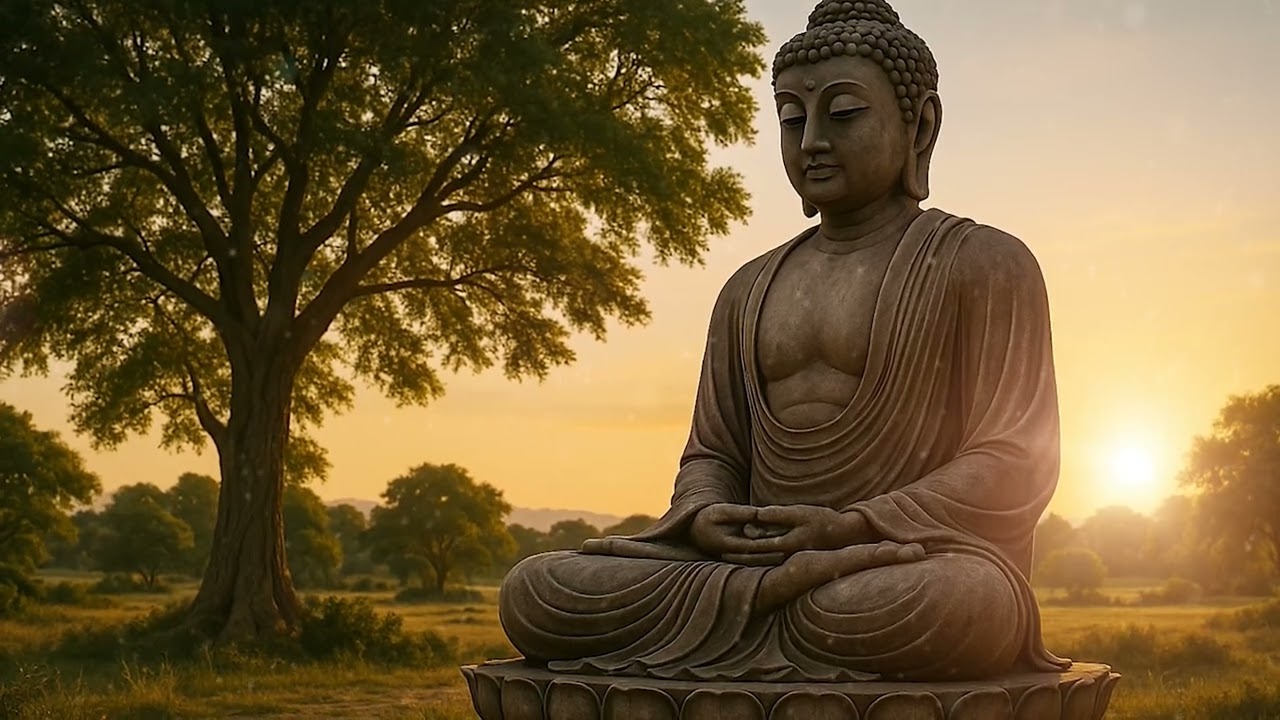 Buddha at Sunset: A Moment of Tranquility and Wisdom