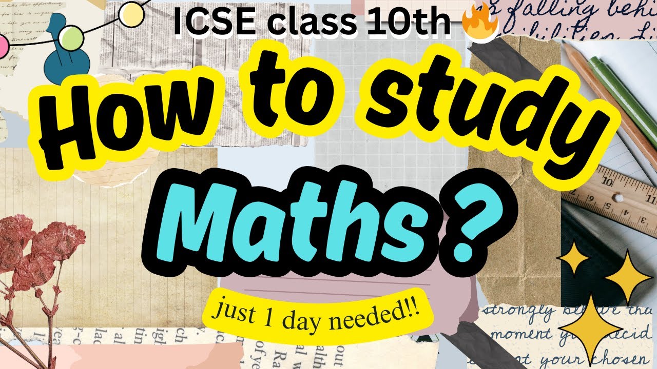 How to study Maths 🔥 ICSE class 10th ✨ IMP Chapters ✅ IMP Notes 💯 
