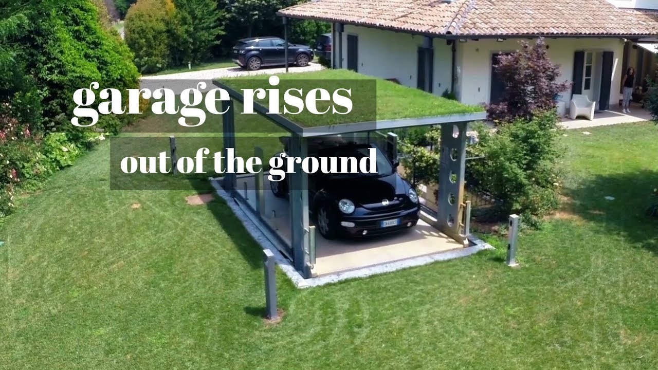 Garage Rises Out Of The Ground - Underground Garage - James Bond Style