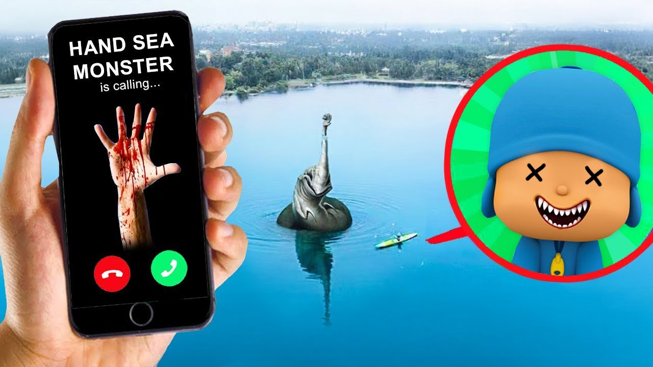 ДРОН СНЯЛ HAND SEA MONSTER И POCOYO В РЕАЛЬНОЙ ЖИЗНИ!!