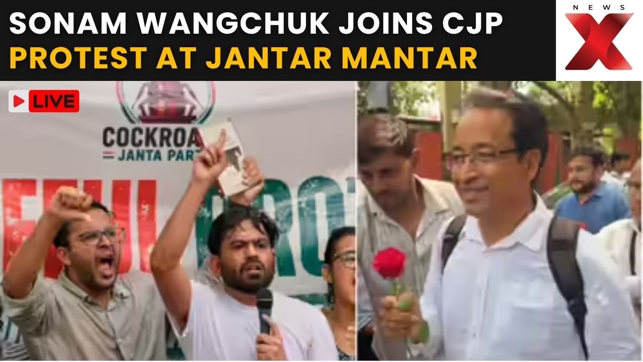 CJP Jantar Mantar protest LIVE: Sonam Wangchuk Joins CJP Protest, Demands for Education Reform
