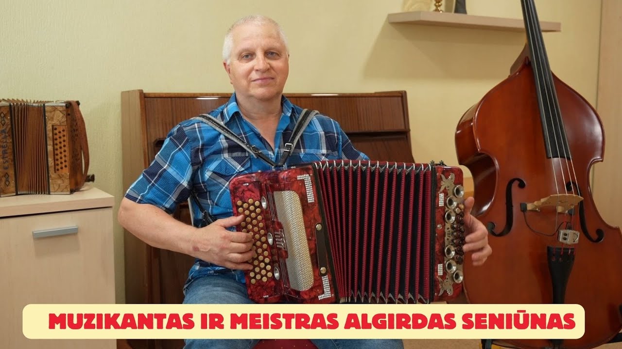 Algirdas Seniūnas iš Birštono, muzikantas ir dumplinių instrumentų meistras.
