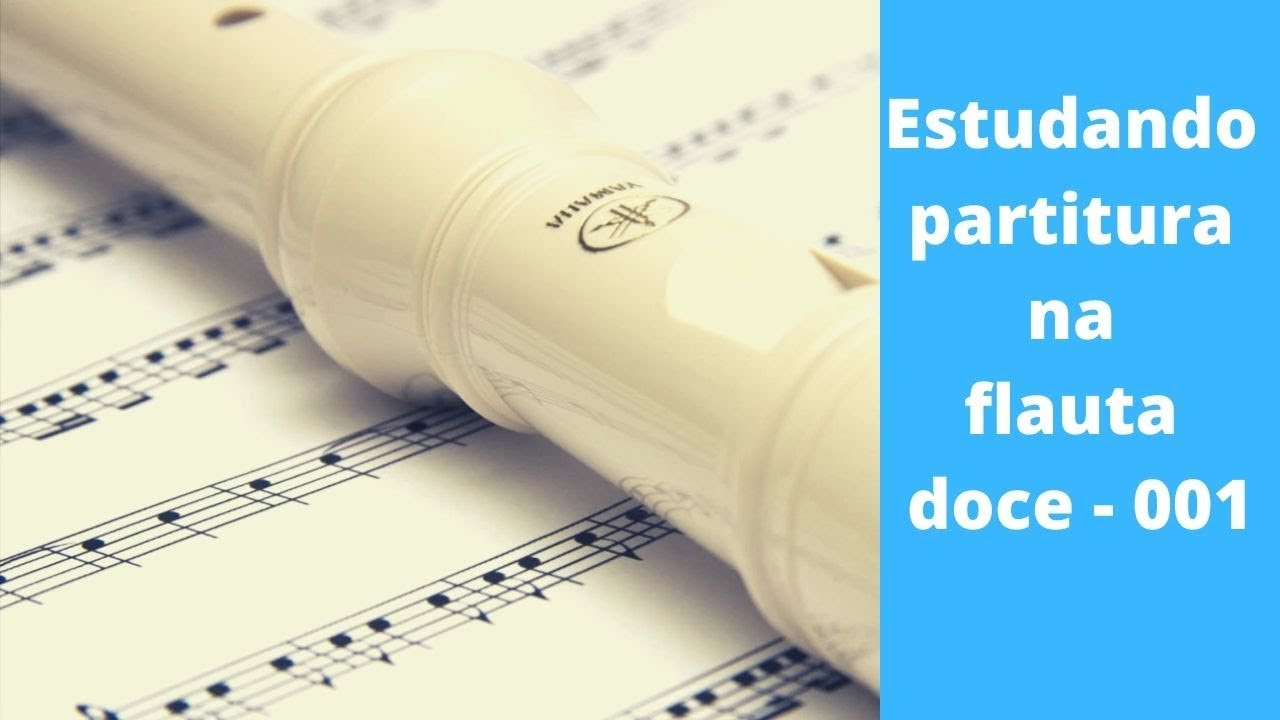 Estudando partitura na flauta doce - 001