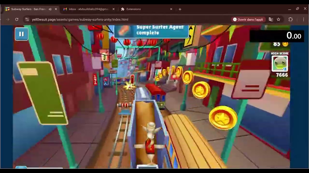Info comment je joue à Subway Surfer
