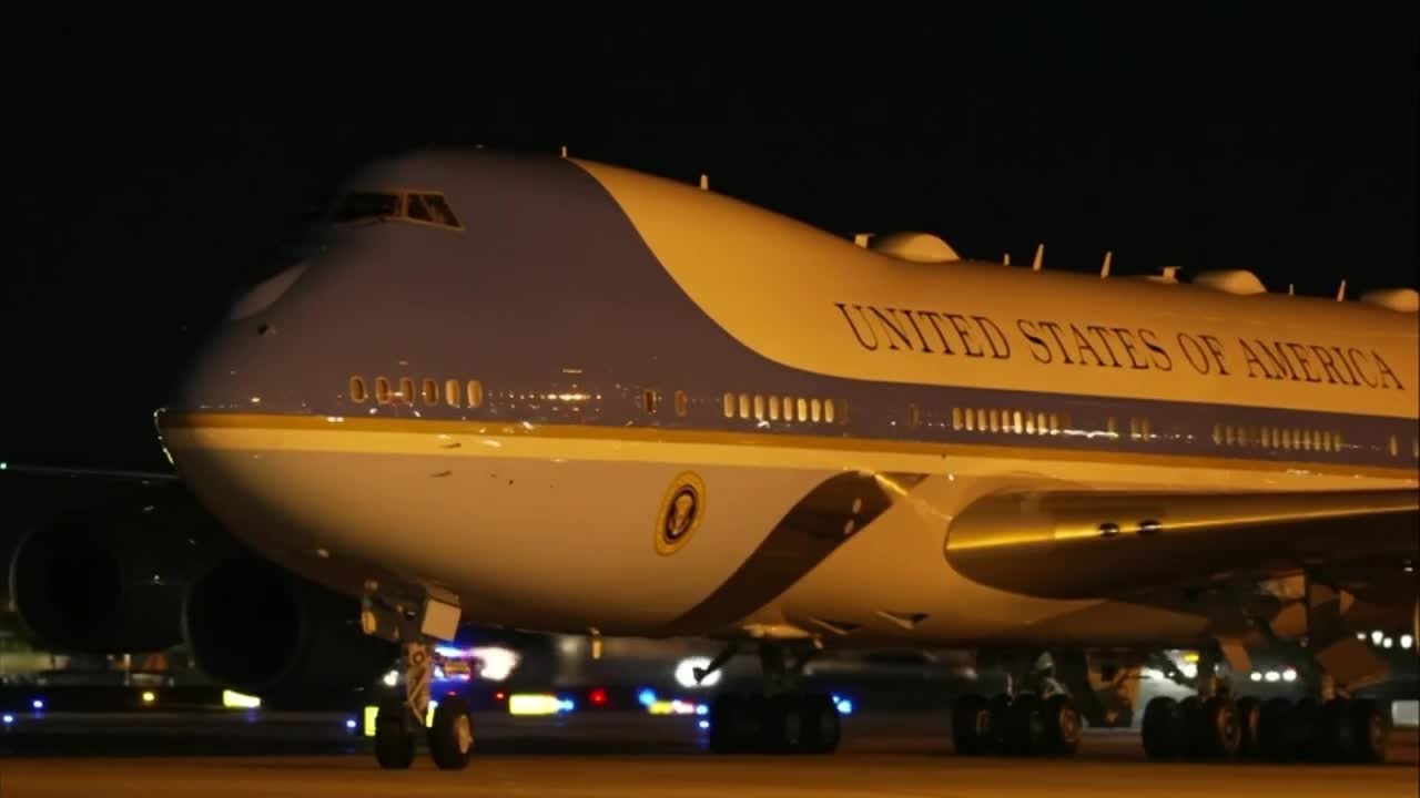 President Donald Trump arrives at PBI in West Palm Beach, Florida | Feb. 6, 2026